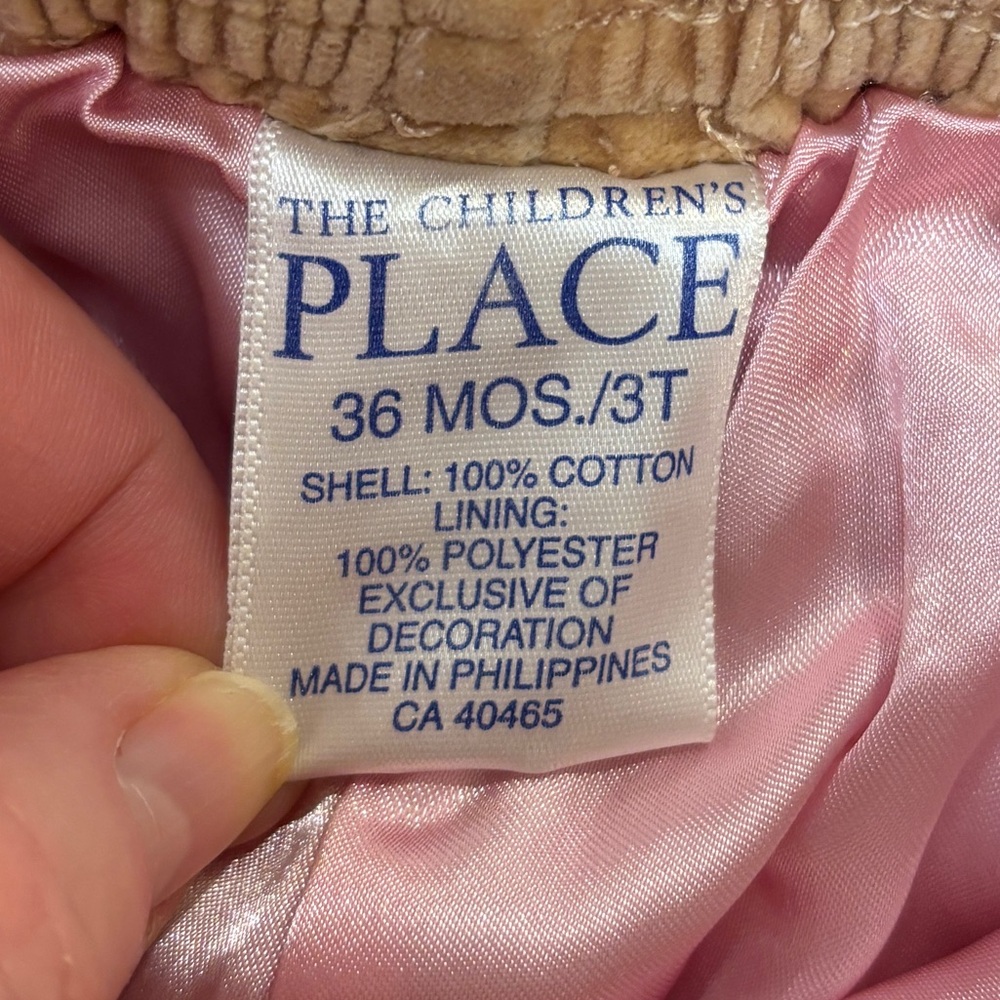 The Children’s Place Toddler Girls' Ivory and Tan Outfit Set with Pink Accents - Picture 12 of 12